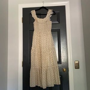 Old Navy Fit & Flare Smocked Printed Maxi Dress